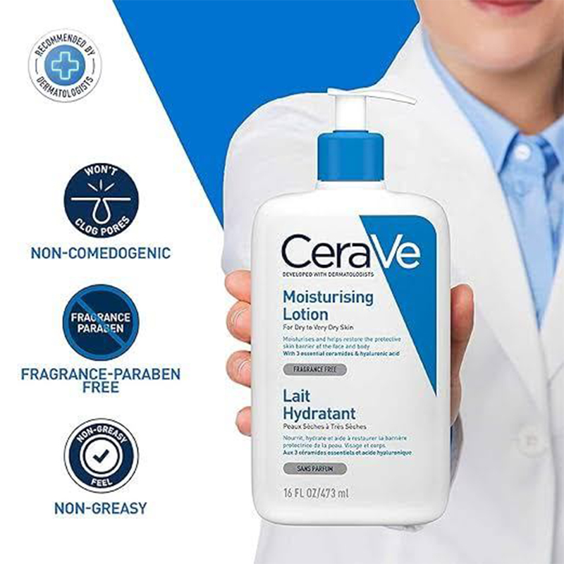 Picture of CeraVe Moisturizing Lotion For Dry Skin (473ml) - Formulated With 3 Essential Ceramides And Hyaluronic Acid