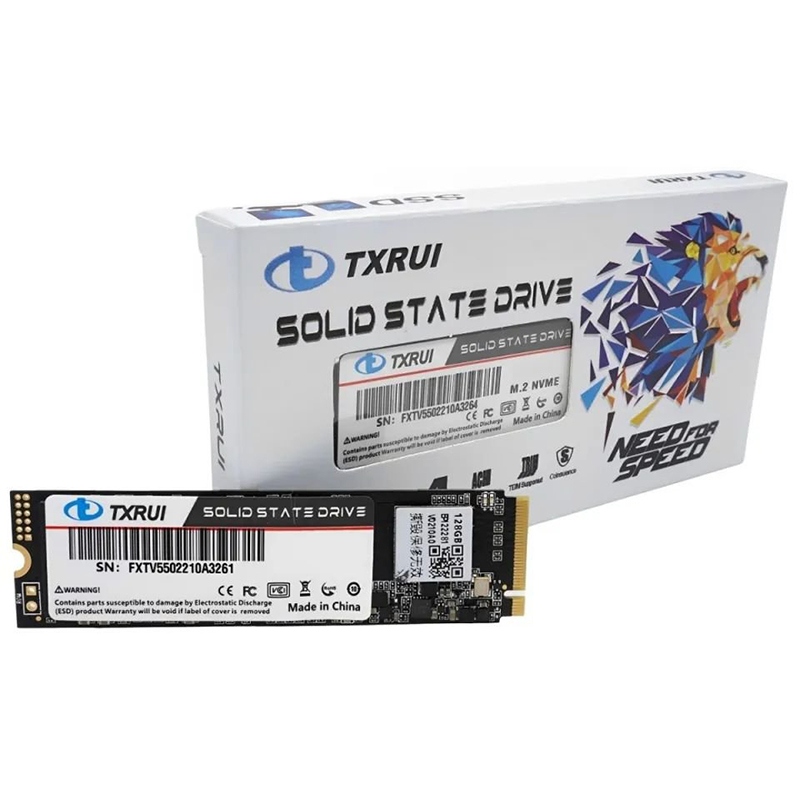 Picture of TXRUI 512GB PCIe Gen 3.0 M.2 NVMe Internal SSD 