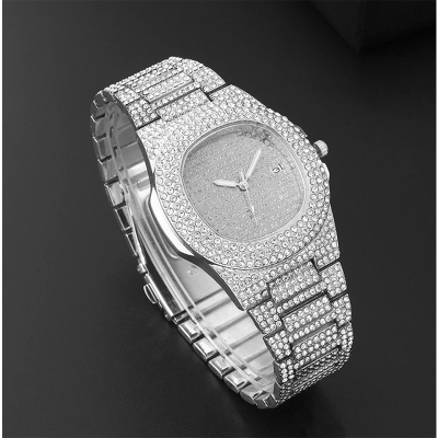 Picture of Luxury Fashion Mens Stainless Steel Watches Male Sports Quartz Wristwatch Calendar Luminous Clock Men Business Casual Watch White