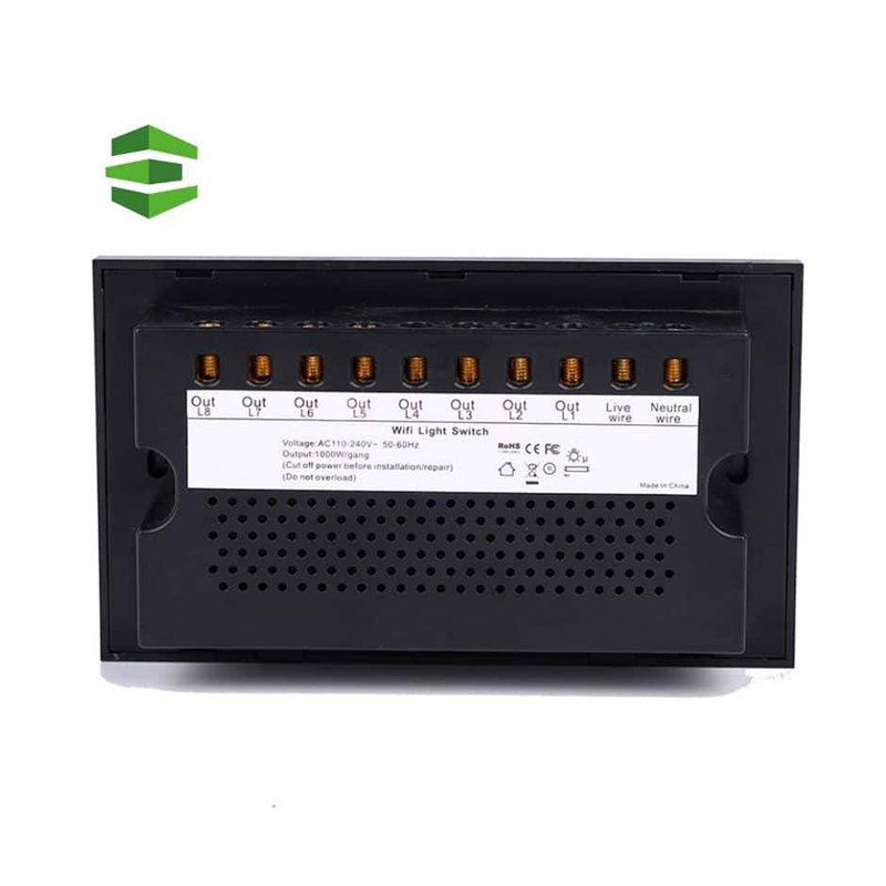 Picture of Smart 8 gang Wifi and manul Touch wall switch White