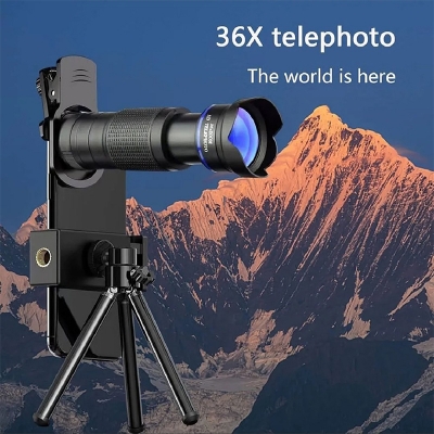 Picture of Apexel 36X HD Telephoto Lens kit for smartphones Black