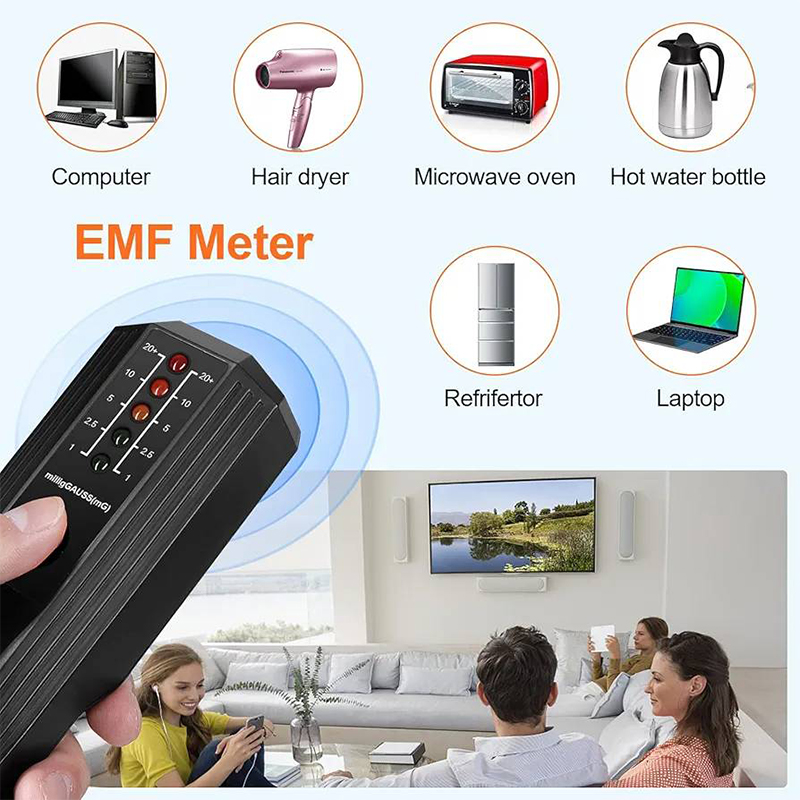 Picture of Christol Plastic Welding Machine Electromagnetic Field Radiation Detector Tester Meter Rechargeable Handheld-Portable Counter Emission Dosimeter-Computer Black