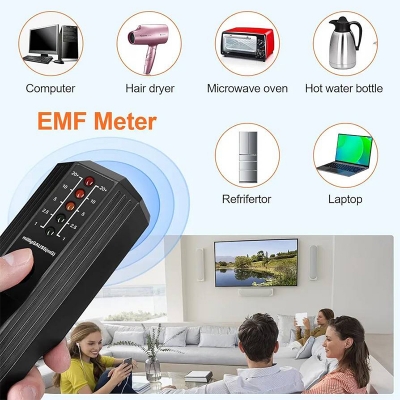 Picture of Christol Plastic Welding Machine Electromagnetic Field Radiation Detector Tester Meter Rechargeable Handheld-Portable Counter Emission Dosimeter-Computer Black