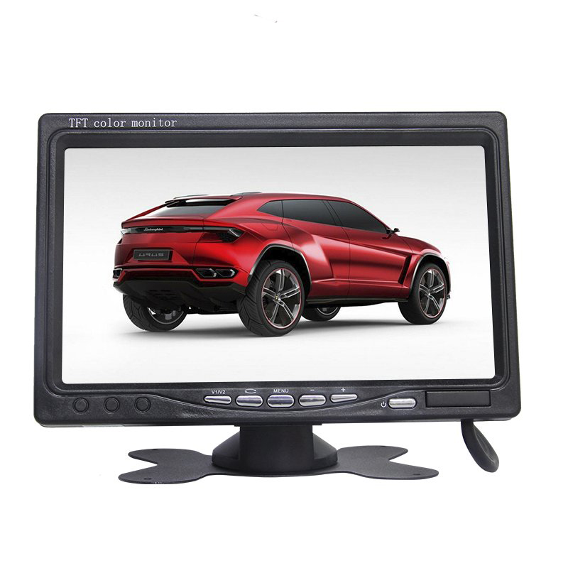 Picture of 7inch Car Monitor 16:9 800x480 LCD Rearview Monitor Black