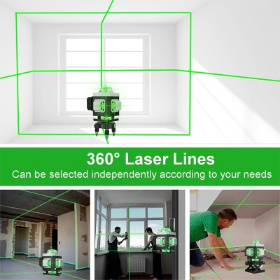Picture of LFINE 3D 8-Line Green Laser Level with Remote Control and Self-Leveling Black