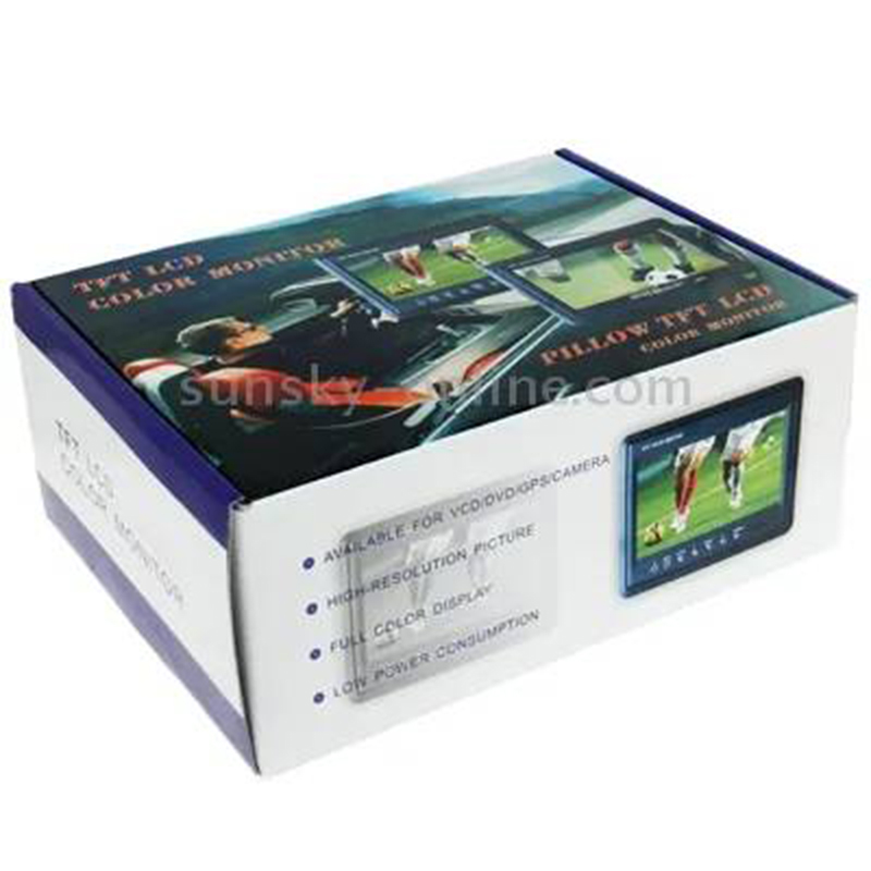 Picture of 7inch Car Monitor 16:9 800x480 LCD Rearview Monitor Black