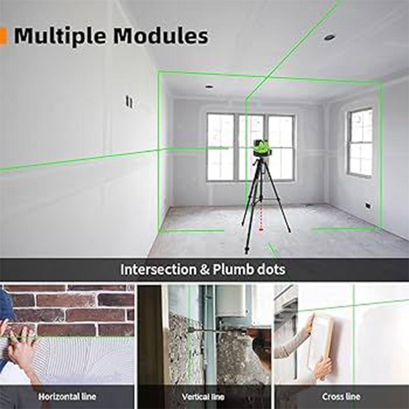 Picture of LFINE 3D 8-Line Green Laser Level with Remote Control and Self-Leveling Black