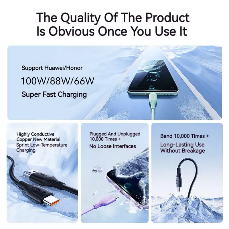 Picture of ANKER Cable USB-A to USB-C Cable 6A (1.0m), High Durability Type C Braided Charging Cable