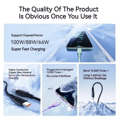 Picture of ANKER Cable USB-A to USB-C Cable 6A (1.0m), High Durability Type C Braided Charging Cable