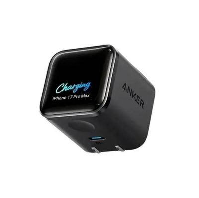 Picture of Anker Nano 45W USB-C GaN Charger A121D – Fast Charging Wall Charger with Smart Display, Foldable Plug, Care Mode & Smart iPhone Recognition for iPhone 17/16/15, iPad, AirPods & More