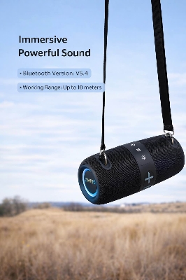 Picture of Jiayou Sonic 10 Portable Bluetooth Speaker with Belt, Bluetooth 5.4, 4000mAh Battery