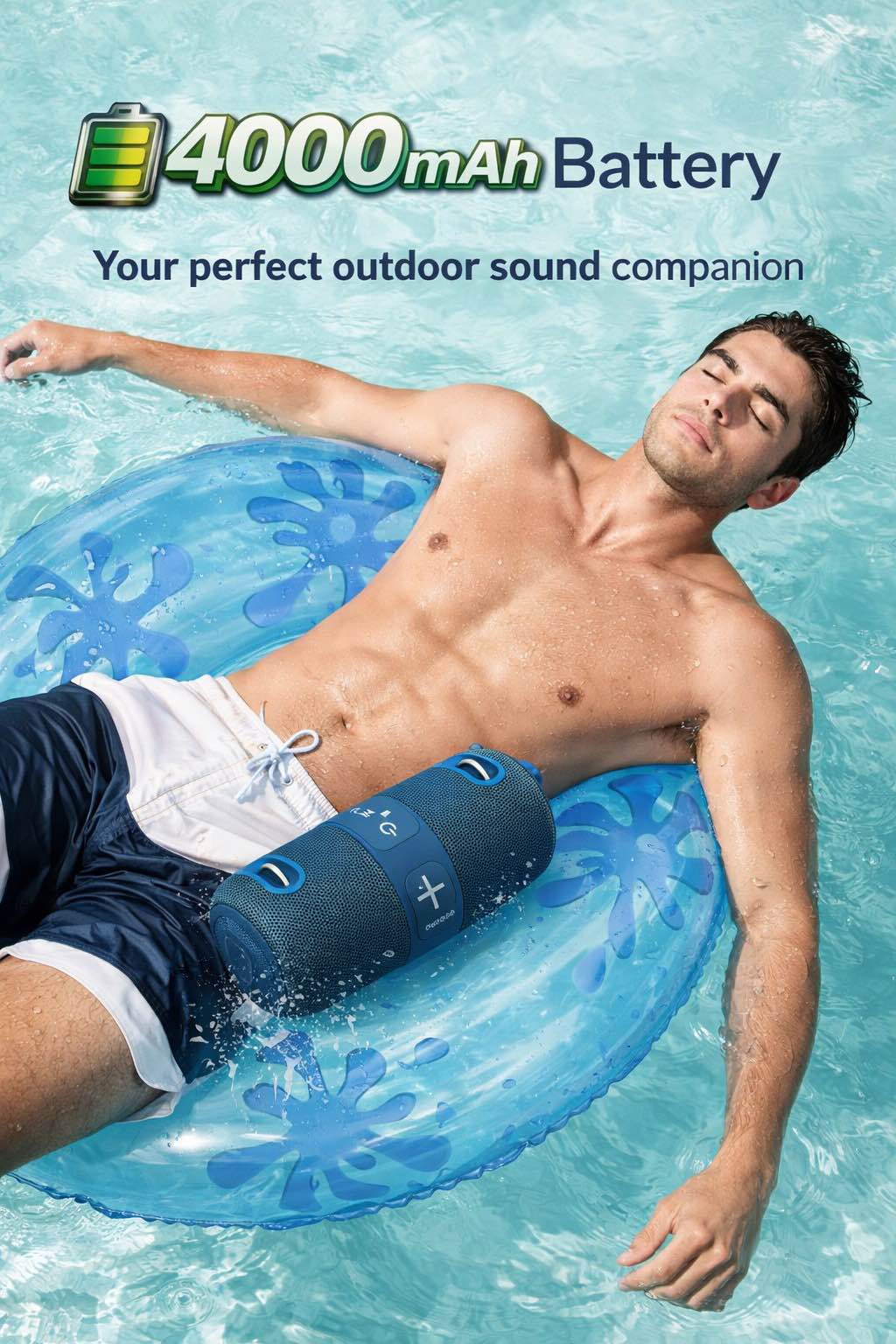 Picture of Jiayou Sonic 10 Portable Bluetooth Speaker with Belt, Bluetooth 5.4, 4000mAh Battery