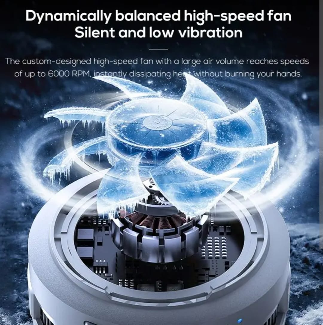 Picture of Memo CX20 Magnetic Semiconductor Phone Cooler - RGB Radiator Cooling Fan for Gaming