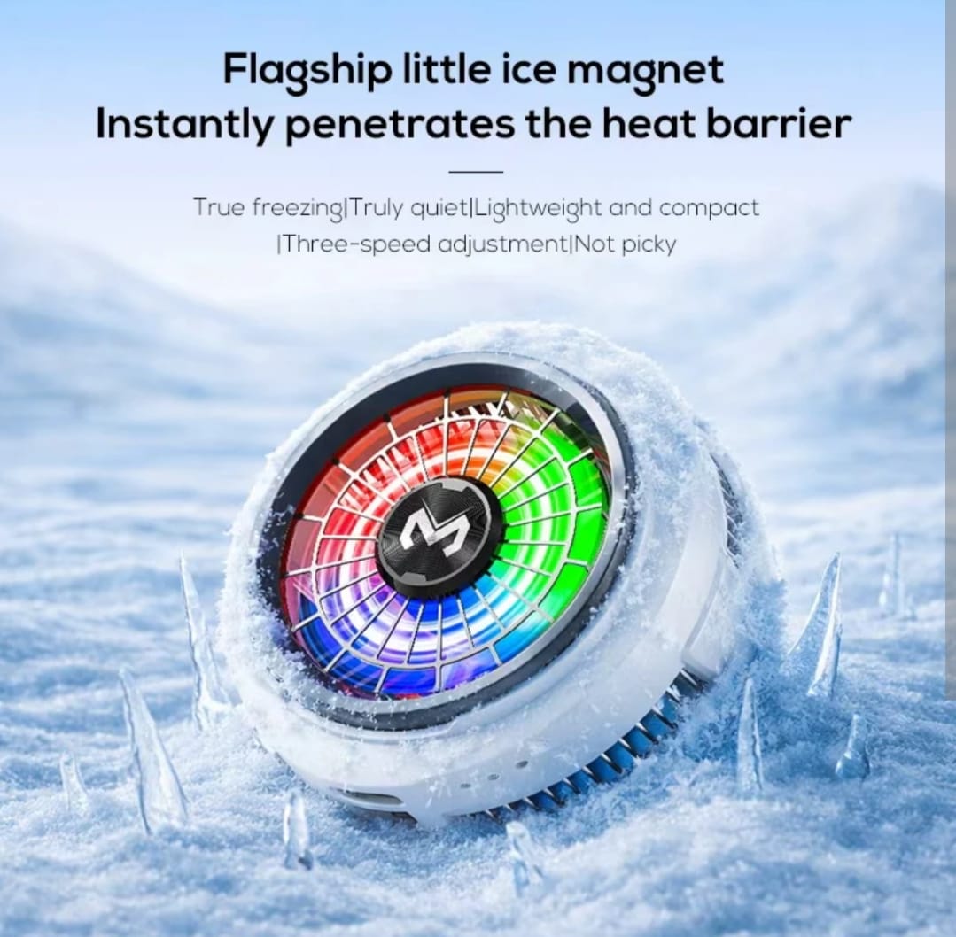 Picture of Memo CX20 Magnetic Semiconductor Phone Cooler - RGB Radiator Cooling Fan for Gaming
