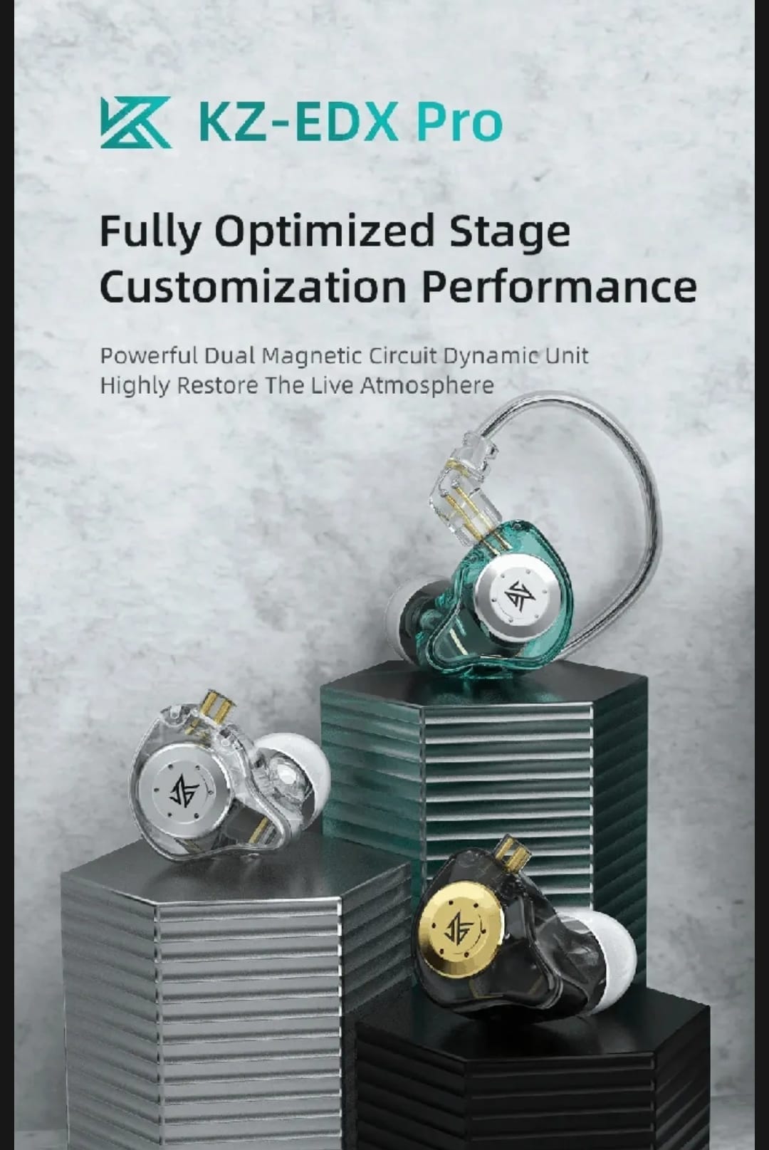 Picture of KZ EDX Pro Dynamic In ear Earphones 3.5m