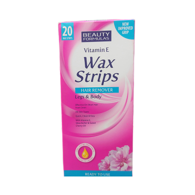 Picture of Beauty Formulas Vitamin E Wax Strips Hair Remover for Leg & Body - 20 Pcs Wax Strips