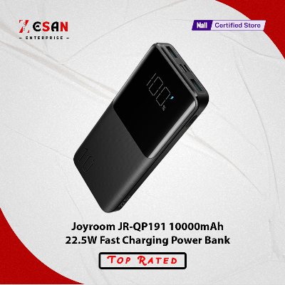 Picture of Joyroom JR-QP191 10000mAh 22.5W LED Display Battery Status Monitoring Power Bank-Black