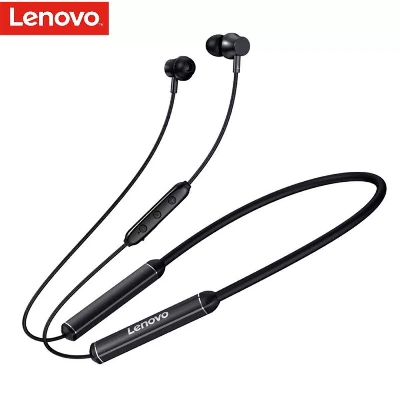 Picture of Lenovo QE07 Wireless Earphones BT5.0 Magnetic Neckband Earbuds/Mic/12-Hour Playtime/IPX5 Waterproof/Heavy Bass/HD Call Sports Headphones for Gym Running-Black