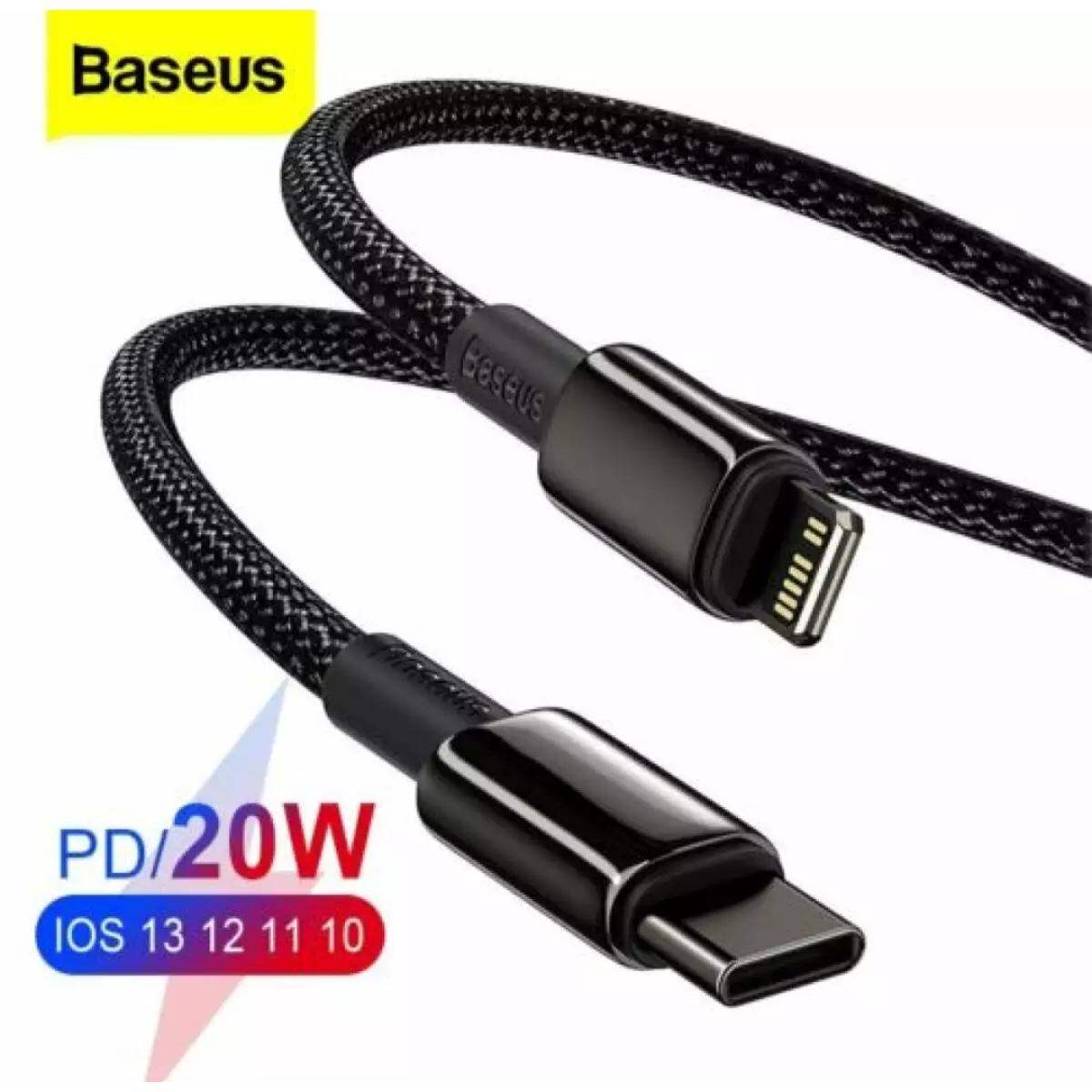 Picture of Baseus USB C to Lighting Cable for iPhone 20W PD Fast Charge-1M-Black