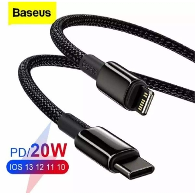 Picture of Baseus USB C to Lighting Cable for iPhone 20W PD Fast Charge-1M-Black