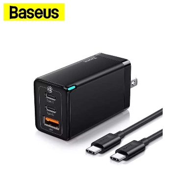 Picture of Baseus GaN3 Pro Fast Charger 2C+U Three Ports 65W CN Plug with Type C Cable-Black