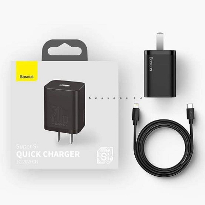 Picture of Baseus 20W Super Si USB C to Lightning Charger For iP-Black