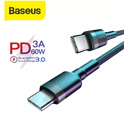 Picture of Baseus 60W Fast Charger Cable USB-C to Type-C 1 meter-Black