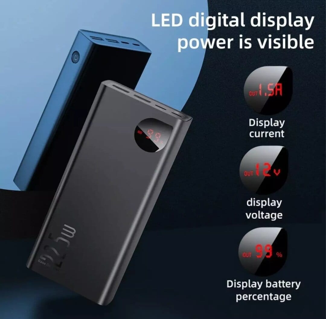 Picture of Baseus Adaman 22.5W 20000mAh Metal Digital Display Quick Charge Power Bank-Black