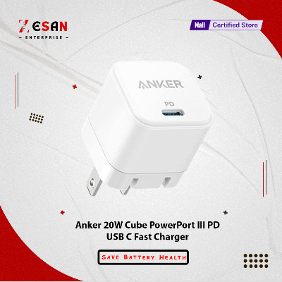 Picture of Anker 20W Cube PowerPort III PD USB C Fast Charger-White