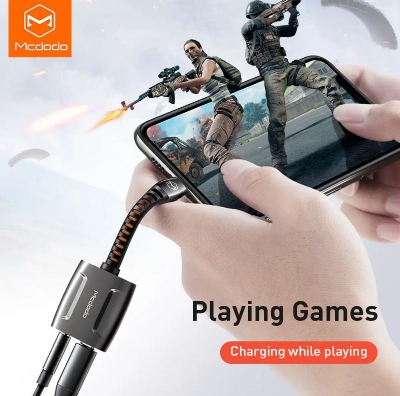 Picture of Mcdodo Lightning  & DC 3.5mm Audio Adapter Converter-Black