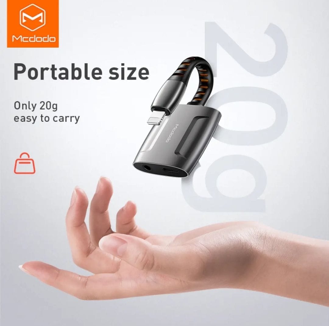 Picture of Mcdodo Lightning  & DC 3.5mm Audio Adapter Converter-Black