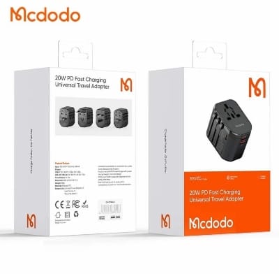 Picture of Mcdodo CP-3471 PD 20W Fast Charging Universal Travel Adapter-Black