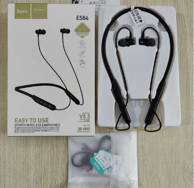 Picture of Hoco ES64 Wireless Bluetooth neckband long battery backup-Black
