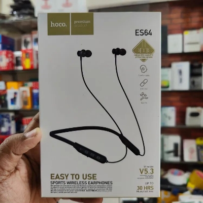 Picture of Hoco ES64 Wireless Bluetooth neckband long battery backup-Black