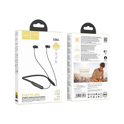 Picture of Hoco ES64 Wireless Bluetooth neckband long battery backup-Black