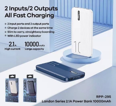 Picture of Remax RPP-295 10000mAh London Series Fast Charging Power Bank-Black