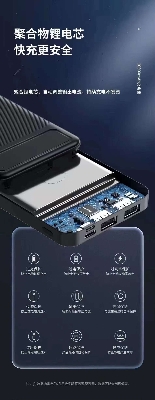 Picture of Awei P5K 10000mAh 2.1A Fast Charging Power Bank-Black