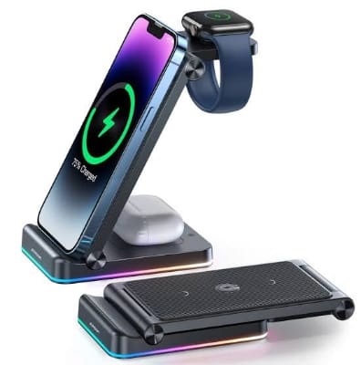 Picture of JOYROOM JR-WQN01 3 in 1 Magnetic Charging Station-Black