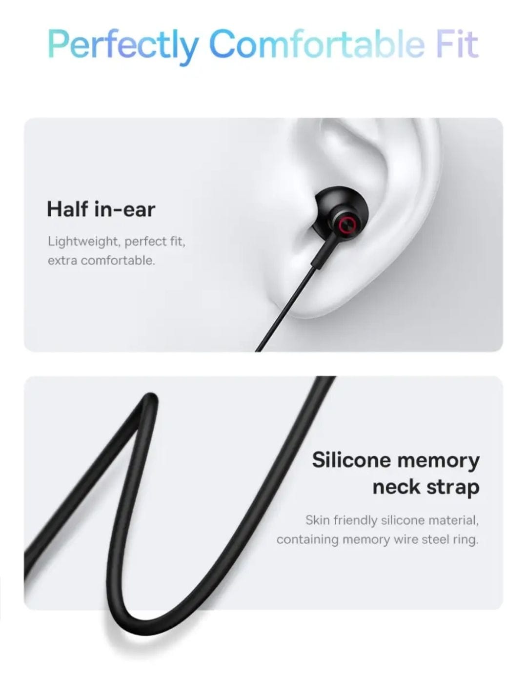 Picture of Baseus Bowie P1 Half-In-ear Neckband Wireless Earphone-Black