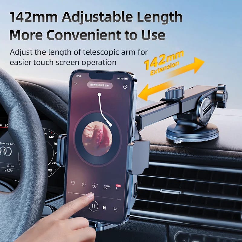 Picture of Joyroom JR-ZS299 Dual-Coil Wireless Car Charger Holder with LED-Black