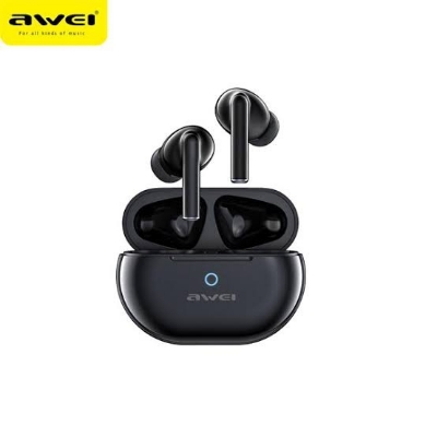 Picture of Awei T61 Wireless Bluetooth 5.3 Earphones Sport Noise Reduction ENC Headphones-Black
