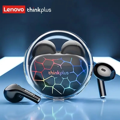 Picture of Lenovo LP80 Pro RGB TWS Bluetooth Wireless Earbuds-Black