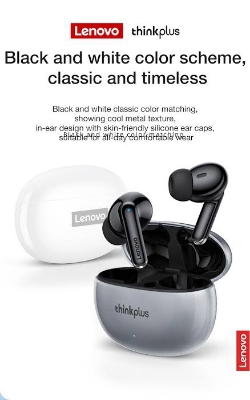 Picture of Lenovo XT88 Bluetooth earbuds Wireless Headphones HIFI Stereo Noise Reduction Bass...-Black