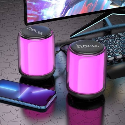 Picture of Hoco BS56 RGB 2-in-1 Wired Bluetooth computer speaker-Black