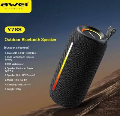Picture of Awei Y788 Portable Outdoor Bluetooth Speaker-Aqua