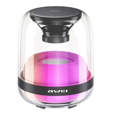 Picture of Awei Y386 Bluetooth Mini Speaker Colorful LED Subwoofer HiFi Sound Box Portable MP3 Music Sound Column For PC Smartphone-Aqua