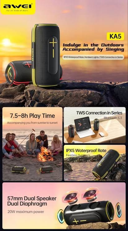Picture of Awei KA5 Wireless Speaker-Aqua