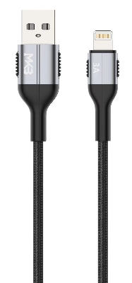 Picture of MKB UL3 USB -LIGHTNING /3A FAST Cafule cable/ metal  1米/1M-Black