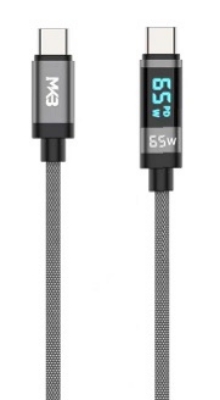 Picture of MKB C65D Type C To C 65W Braided Fast Charging Cable-Black