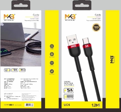 Picture of MKB UC5 Braided 5A USB TYPE-C Cable-Black